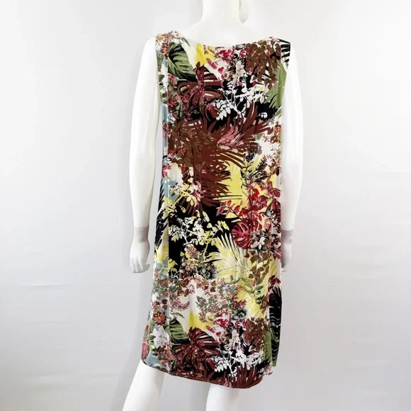 J. Jill Tank Dress Size XL Multicolor Floral Sleeveless Casual Tropical Vacation - Picture 7 of 10